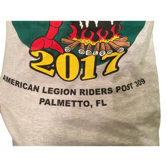 Vintage Budweiser Crawfish Boil T Shirt American Legion Riders 2017 Palmetto FL - Picture 2 of 3